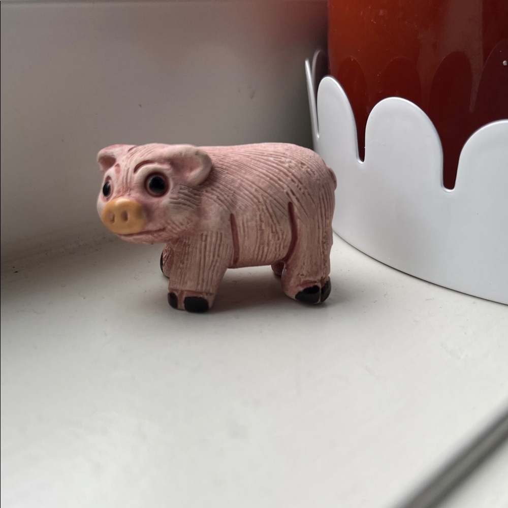 Pink Pig Figurine